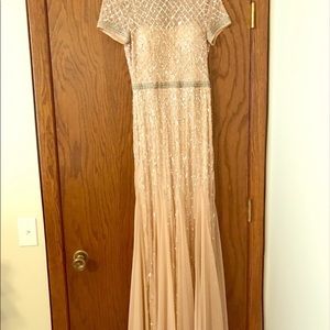 Beautiful Adrianna Papell beaded mesh gown size 2